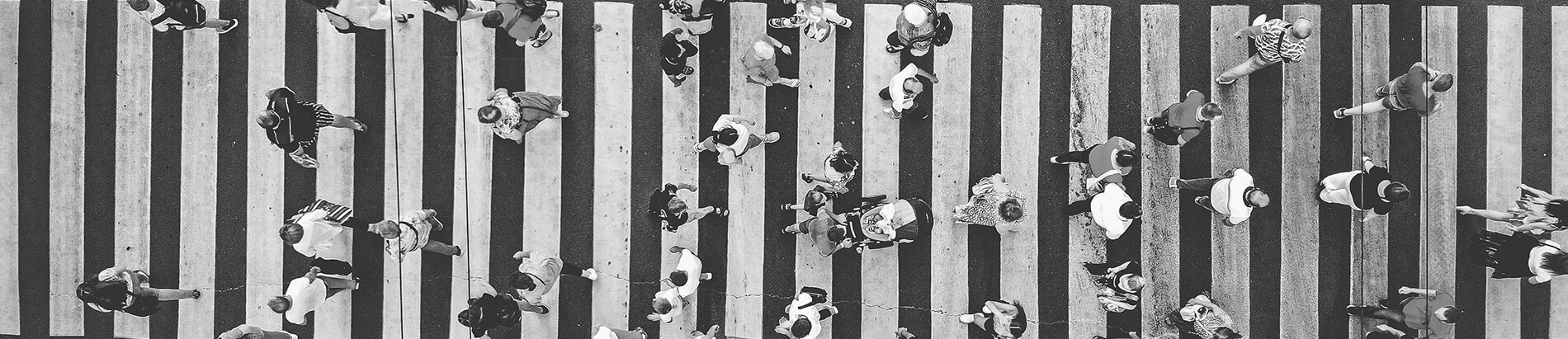 grayscale mountain views with hiking trail